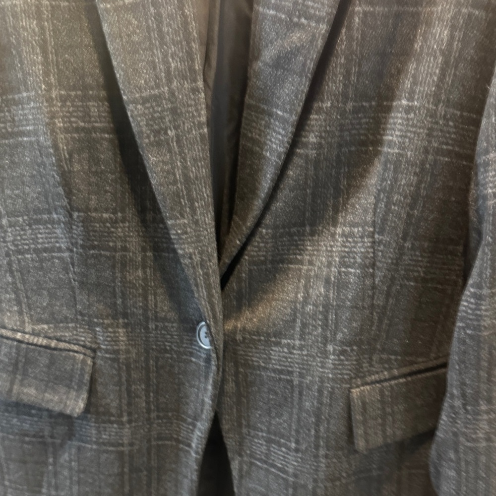 Men's Gray Plaid Blazer